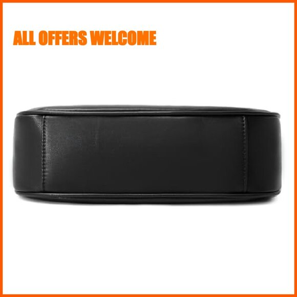 PU Leather Hobo Shoulder Bag with Zipper Closure - Mini Tote Purse - Picture 6 of 8